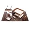 Dacasso Chocolate Brown Leather 10-Piece Desk Set DF-3420 - alternate 1